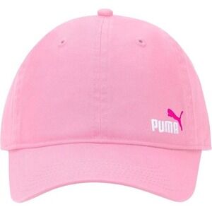 PUMA Crescent Logo Adjustable Strapback Baseball Cap Hat (Light Pink)